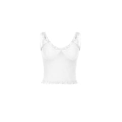 U neck ruffle backless mesh top