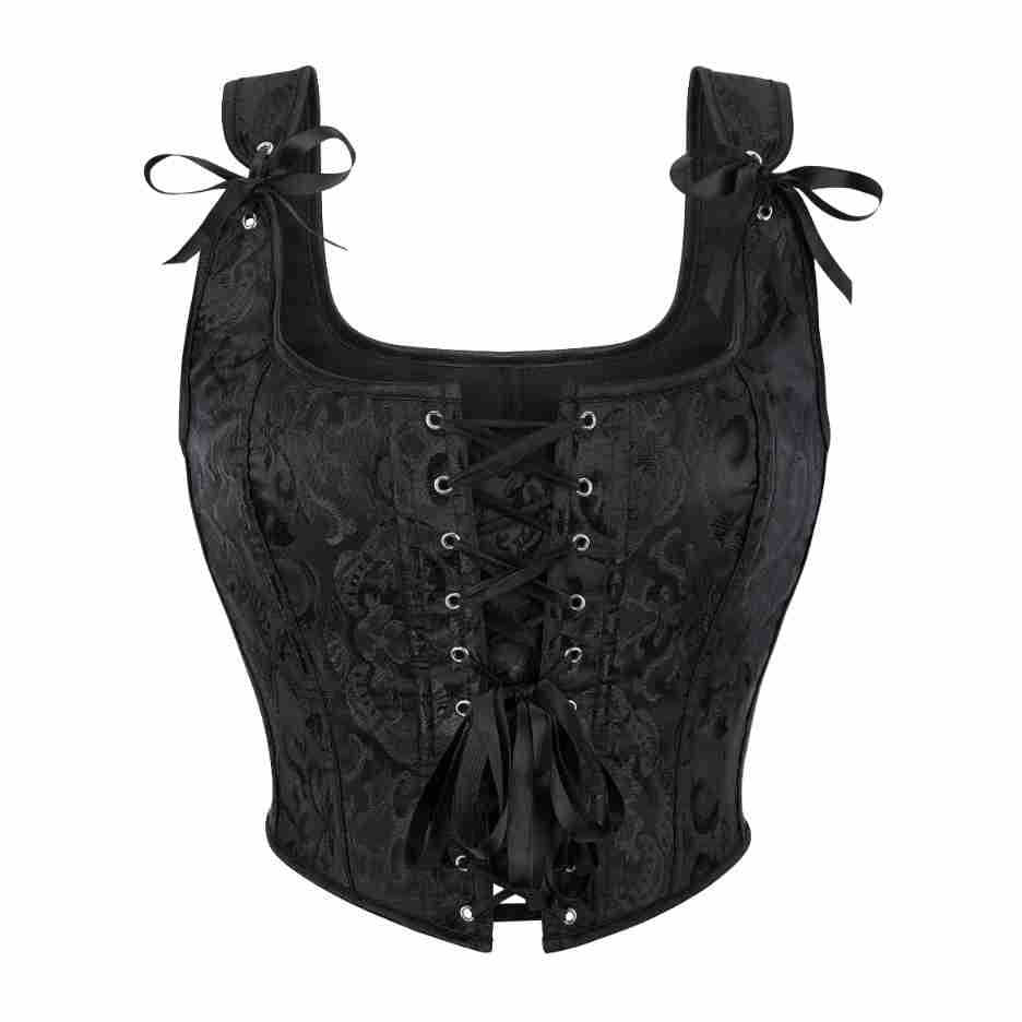 Lace up adjustable bustier contrast cami top
