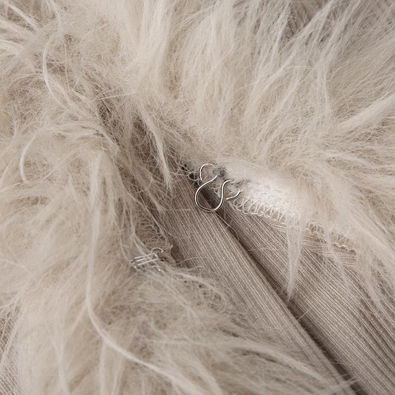 Long sleeve v neck furry ribbed self tie solid top