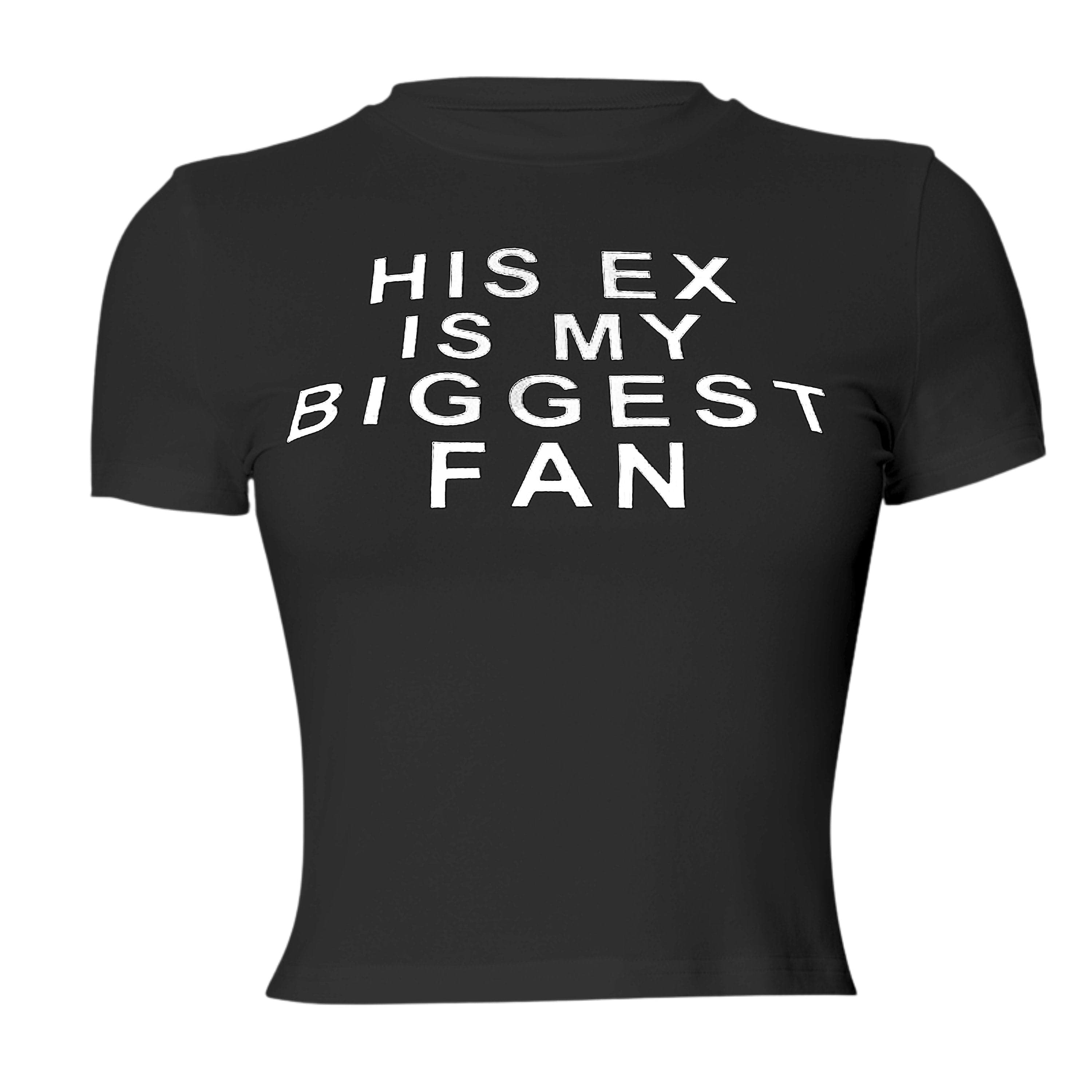 Short sleeve crewneck letter pattern contrast crop top