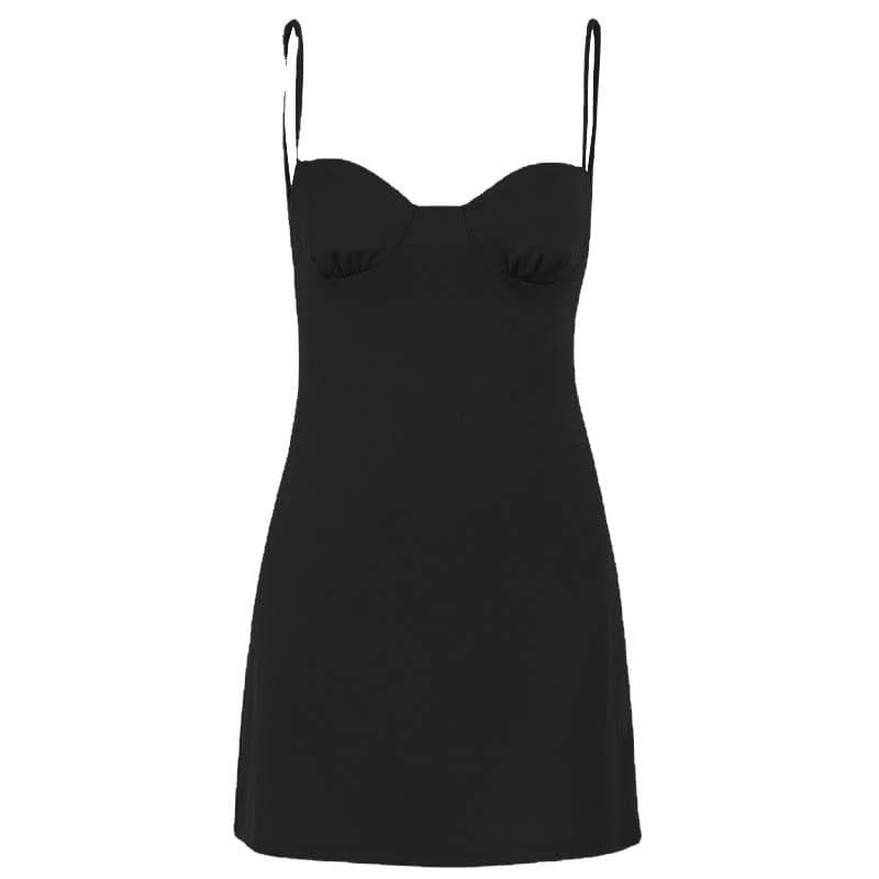 Sweetheart neck ruched solid backless cami mini dress  | red tango dress