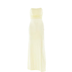 Ruched lace up backless hollow out tube cut out maxi dress