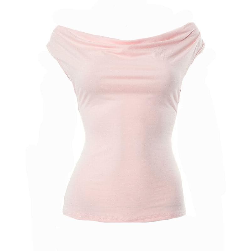 Cowl neck solid cap sleeve backless self tie ruched crop top