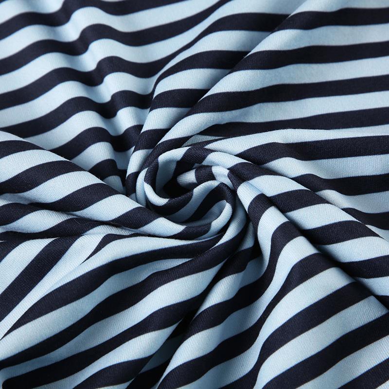 V neck long sleeve striped top