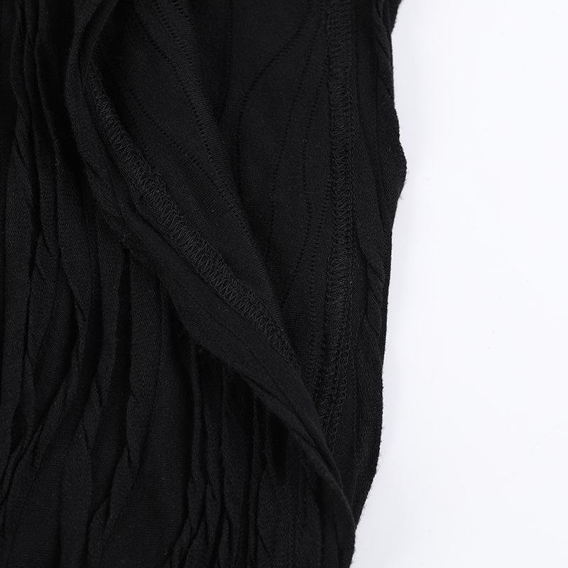 U neck beaded textured solid tank top