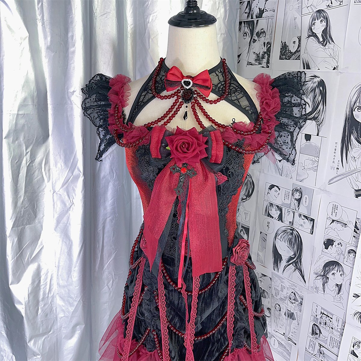 Bowknot ruffle mesh beaded shrug 2 piece cami mini dress