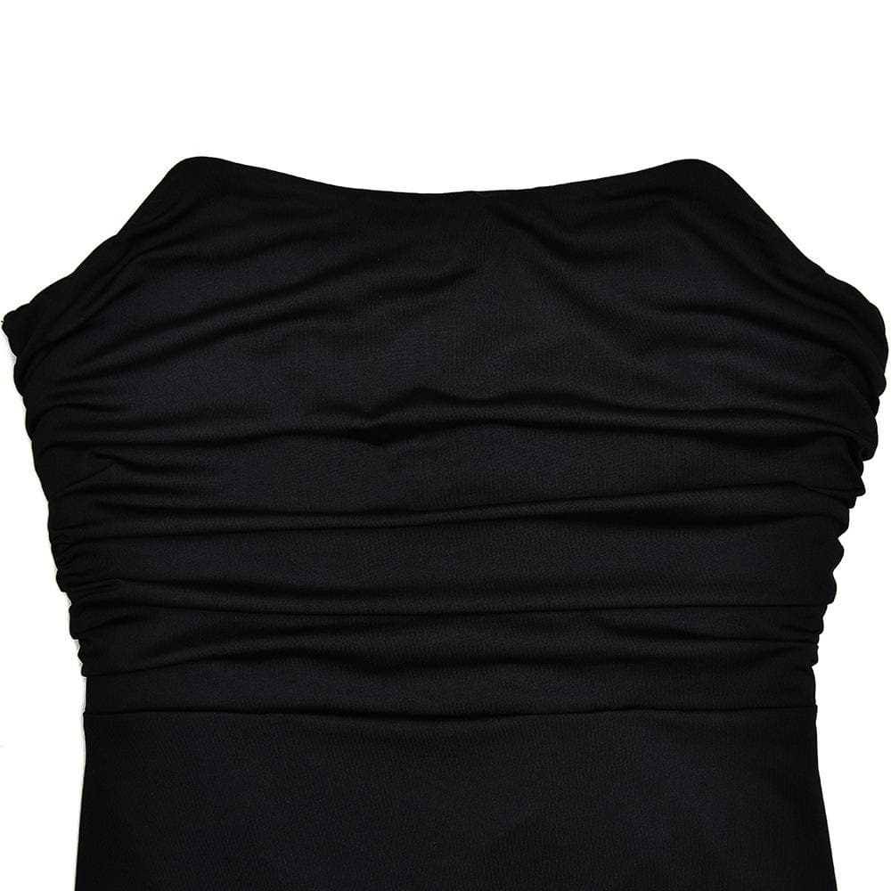Ruched lace up backless hollow out tube cut out maxi dress