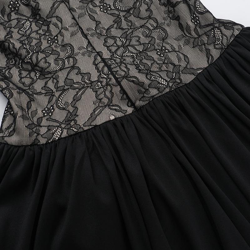 U neck corset lace patchwork tube mini dress