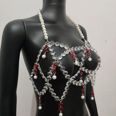 Halter hollow out tassels backless crop top