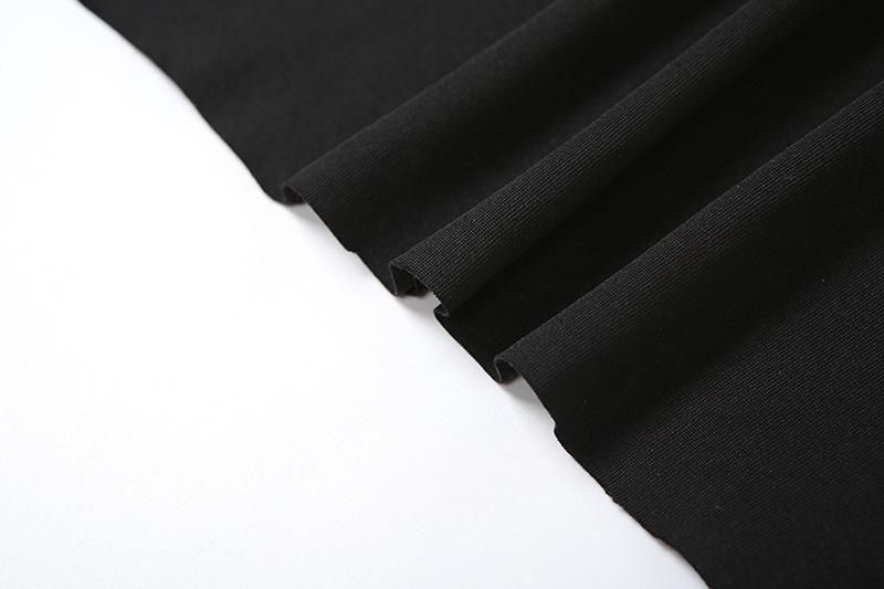 Hollow out long sleeve halter cross front self tie maxi dress  | black rave dress