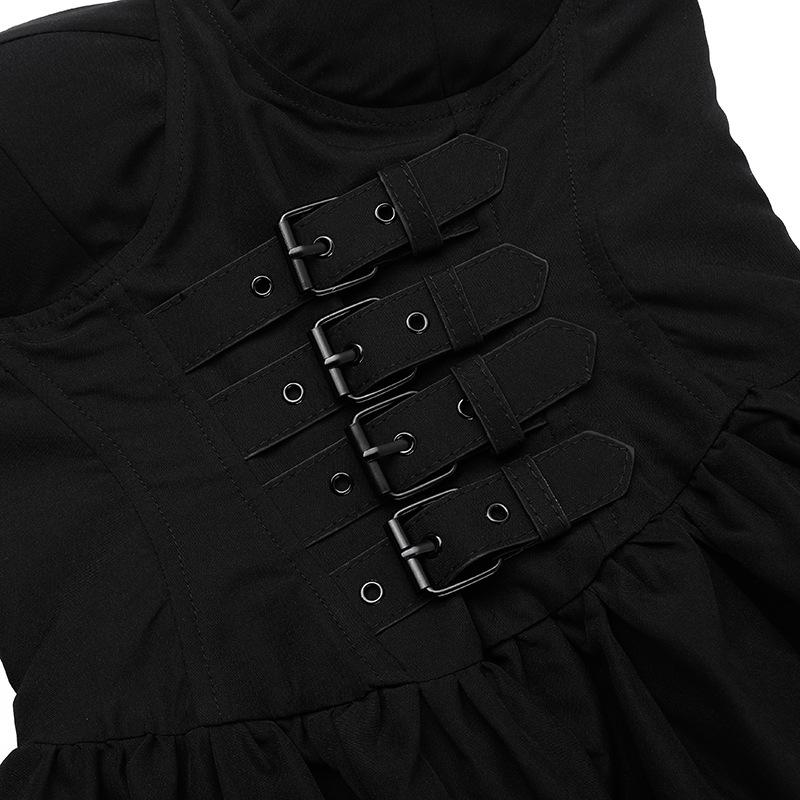 Buckle smocked sweetheart neck tube midi dress