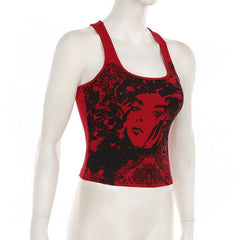 Abstract u neck tank top