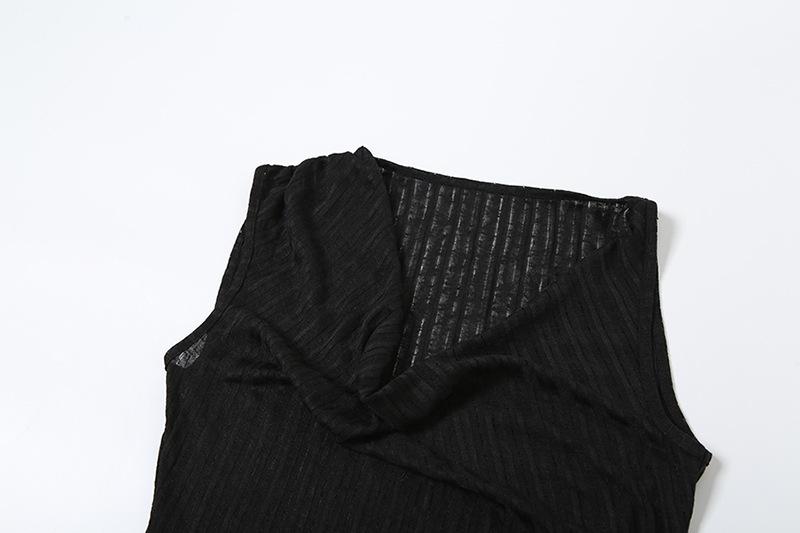 Cowl neck textured irregular solid top