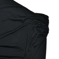 One shoulder long sleeve solid bodysuit