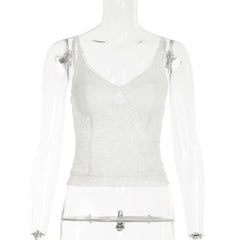 V neck lace bowknot cami top