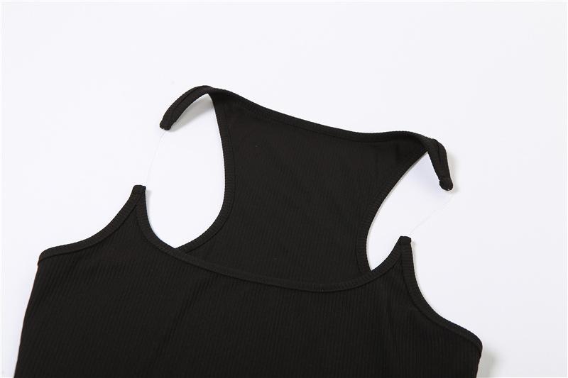 U neck solid cami mini dress