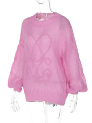 Long sleeve crewneck knitted top