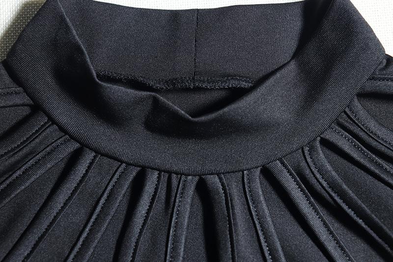 Long sleeve crewneck hollow out mini dress