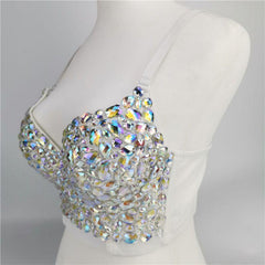 Sweetheart neck padded beaded cami top