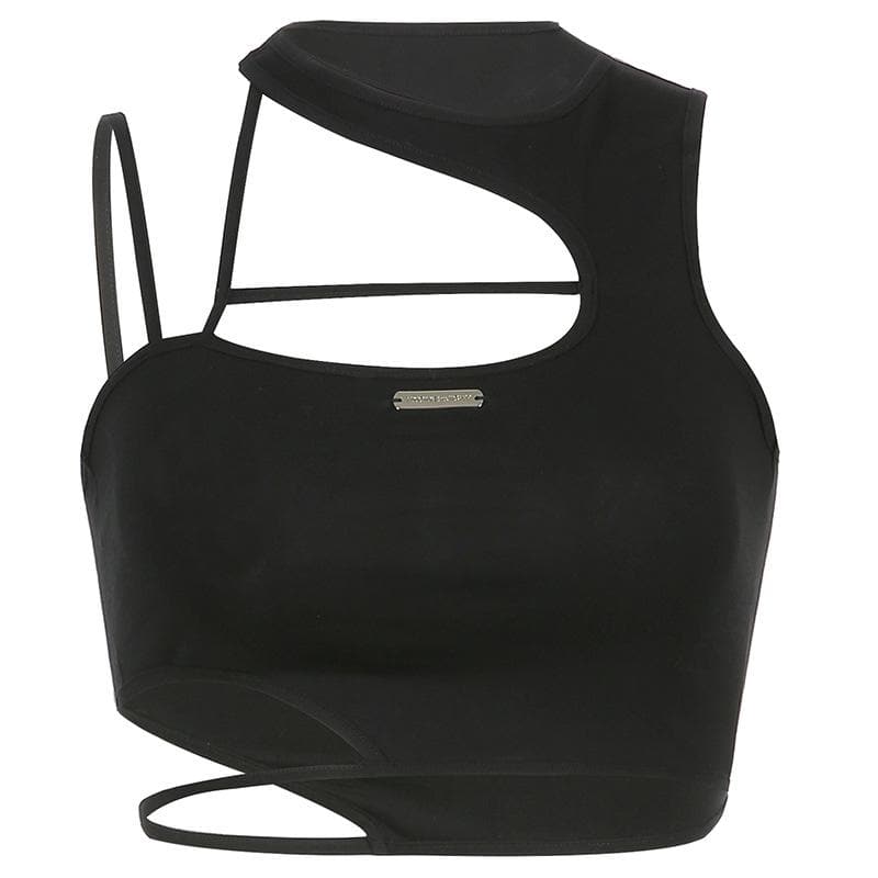 Hollow out irregular solid crop cut out top