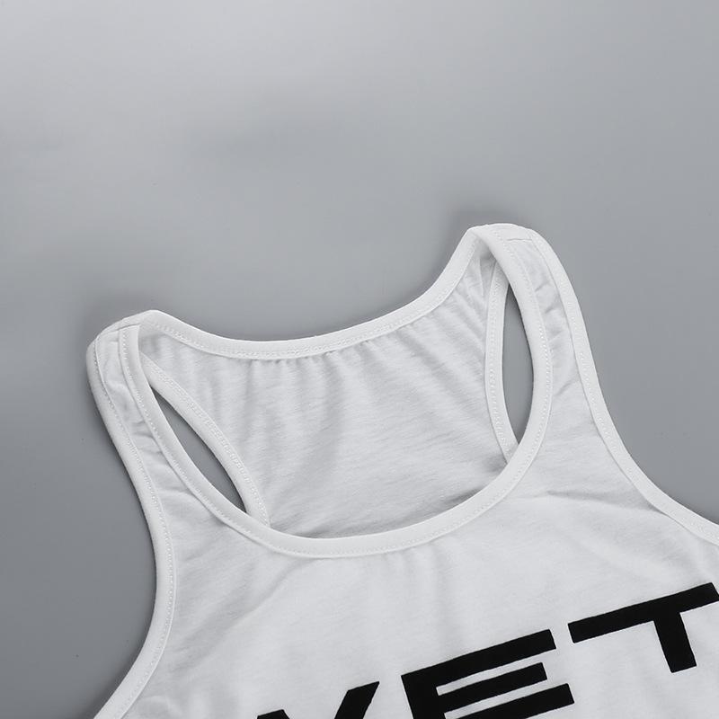 Sleeveless u neck “wetâ€?print tank top