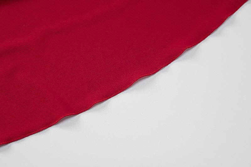 Ribbed ruffle solid backless sleeveless tube maxi dress  | red tango dress