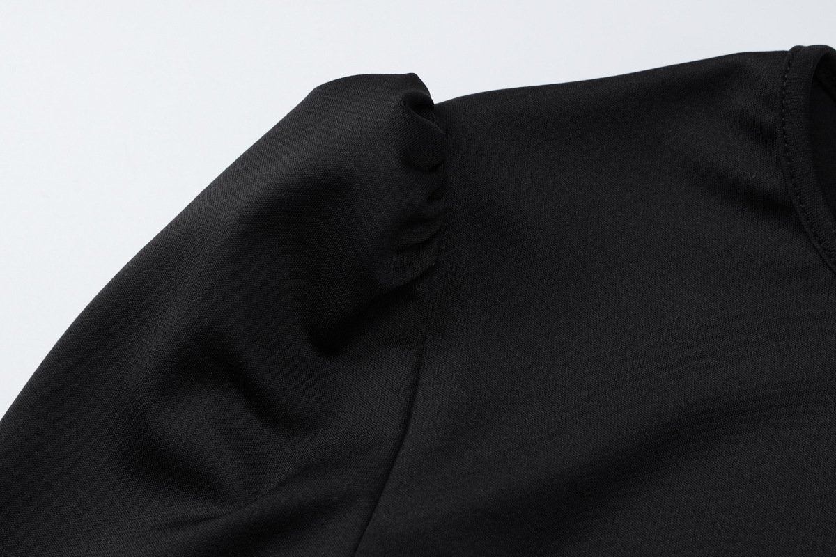Long sleeve contrast self tie maxi dress