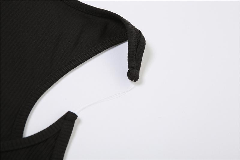 U neck solid cami mini dress