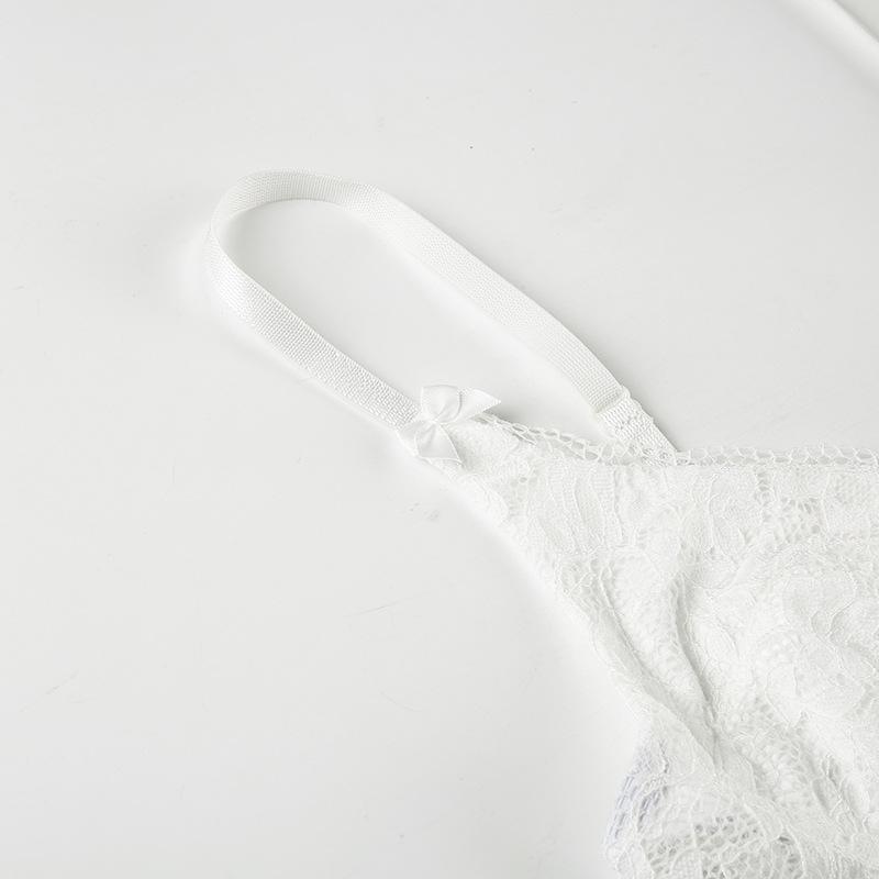 V neck lace bowknot cami top