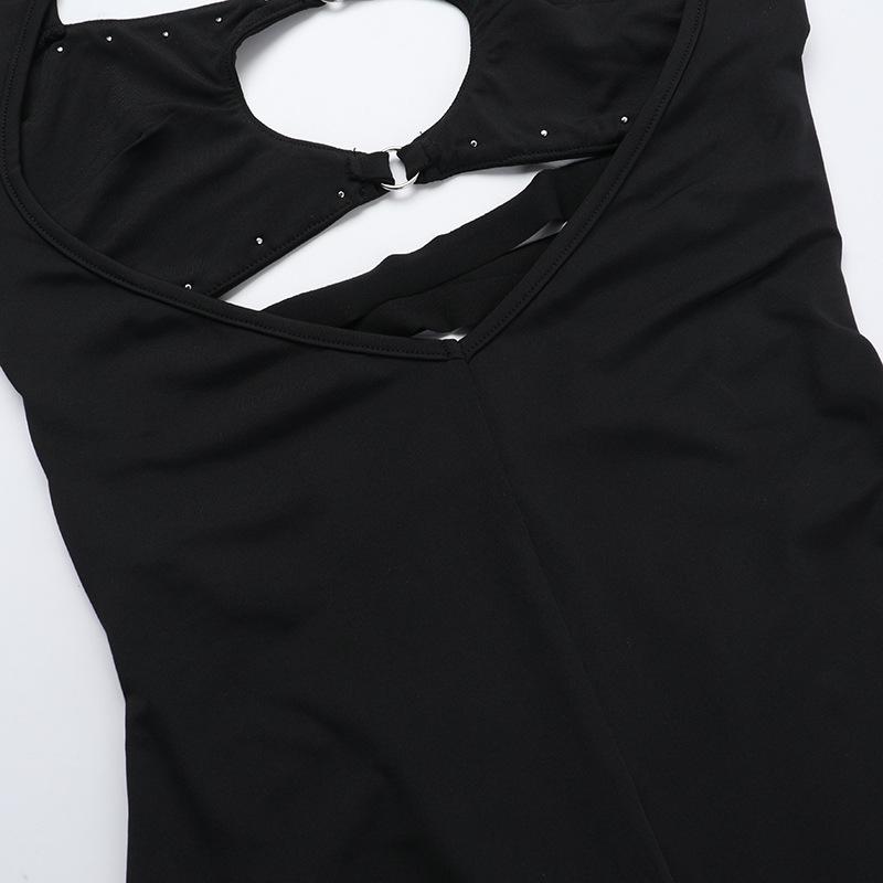 Sleeveless hollow out o ring jumpsuit