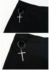 Thigh band buckle solid short pant