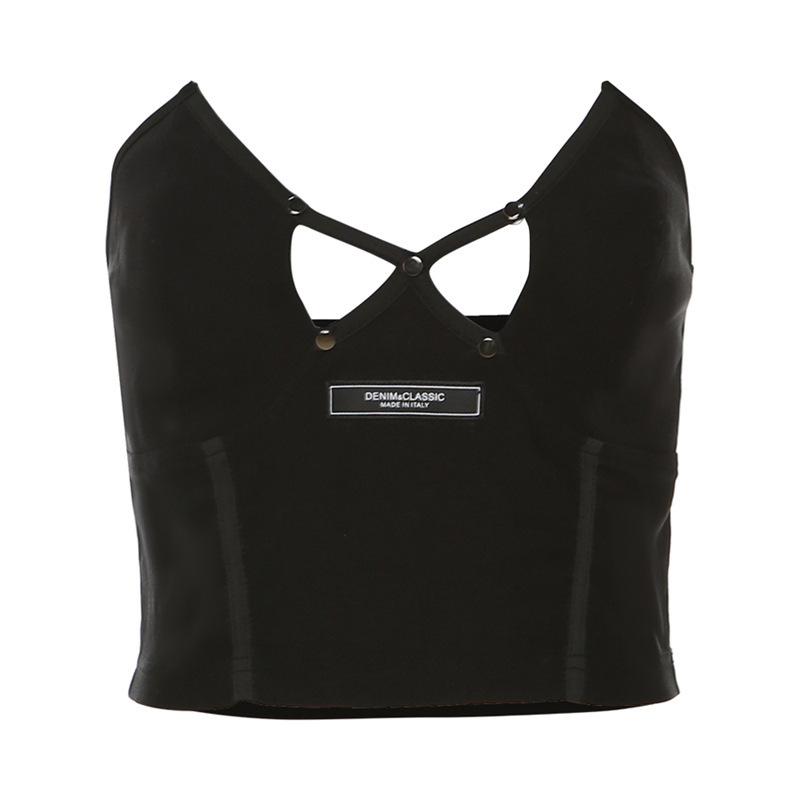 Hollow out stitch backless solid tube top
