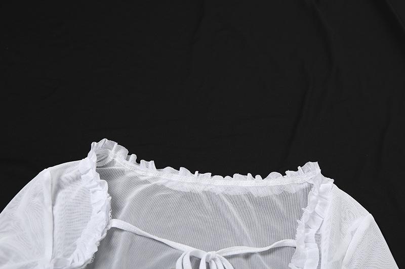 Ruffle â€?â€?pattern backless tube top