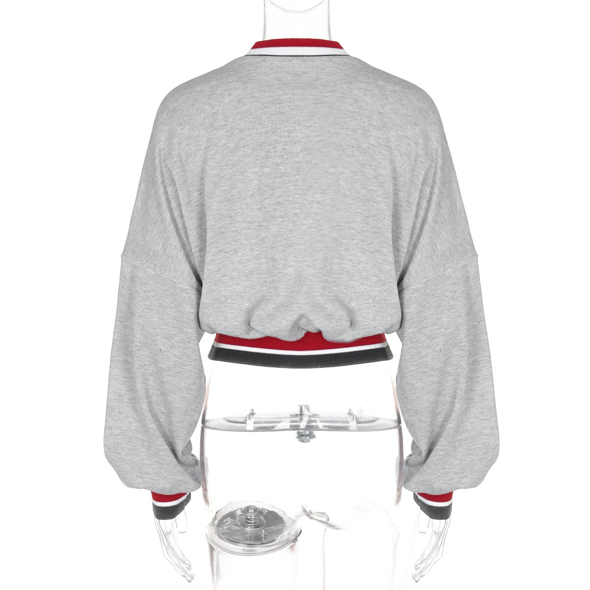 Long sleeve patchwork letter pattern top
