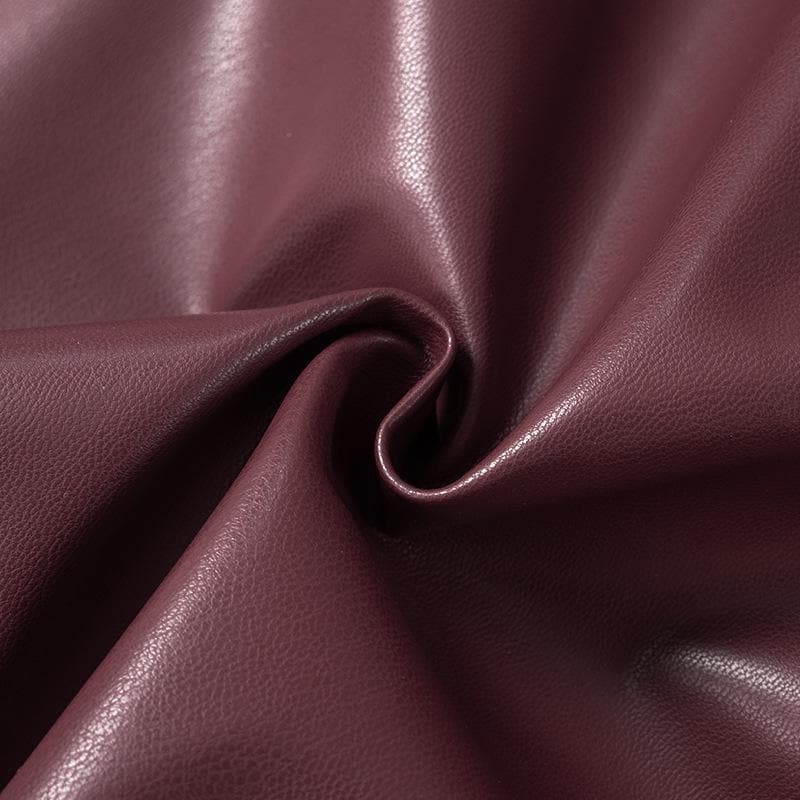 PU leather halter ruched button mini dress