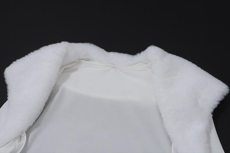 Long sleeve fluffy shrug crop top