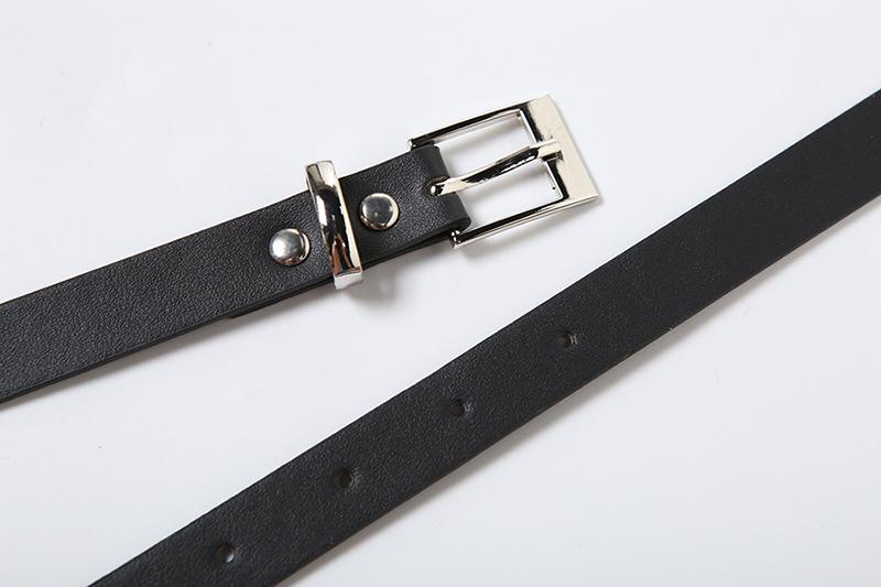 Turnover collar long sleeve button patchwork belt top
