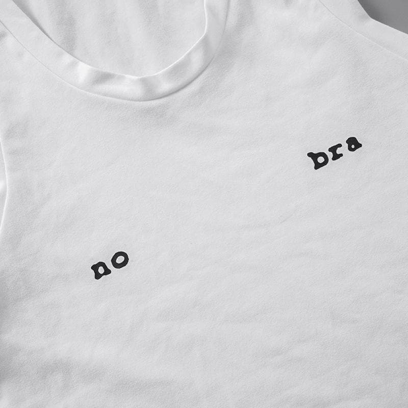 Sleeveless "no bra" pattern solid u neck top