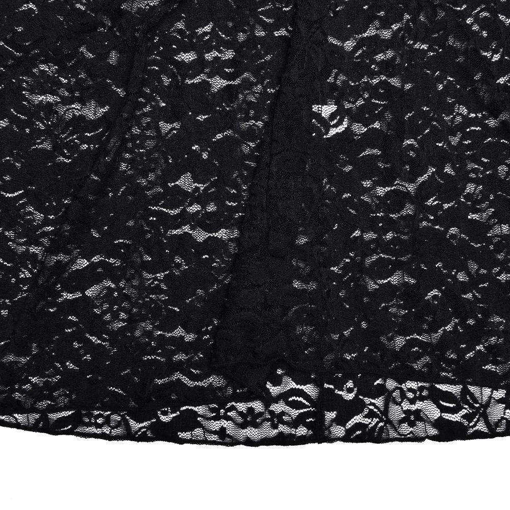 Long flared sleeve lace see through maxi skirt set