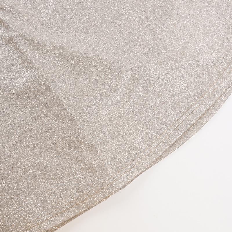 Glitter u neck backless cami maxi dress