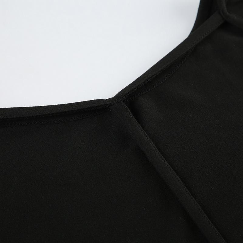 Long sleeve hollow out backless mini dress