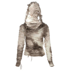 Hoodie long sleeve tie dye top