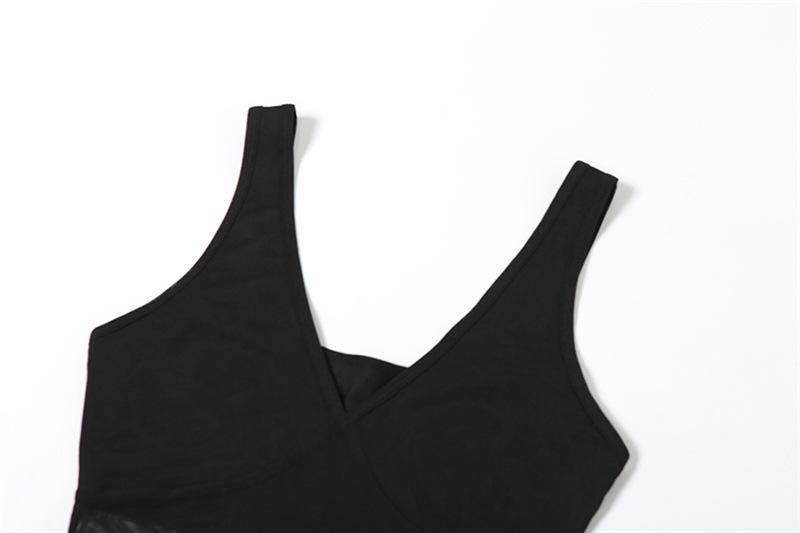 V neck mesh cami top