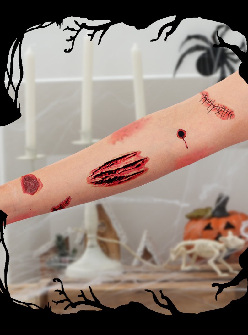 Halloween decor tattoo makeup stickers