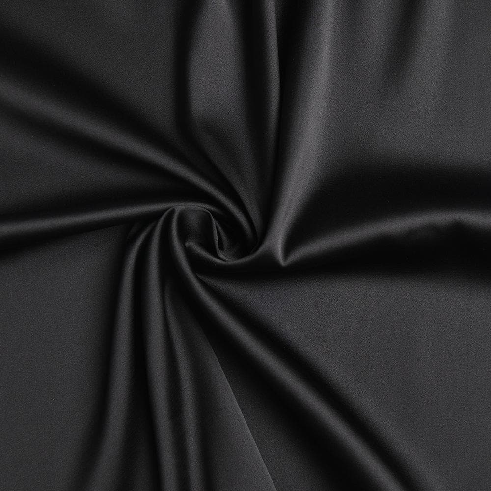 Satin hollow out backless A line solid tube mini dress