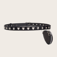 Heart hollow out bag adjustable belt