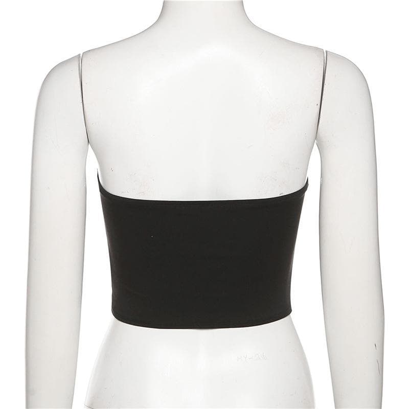 Hollow out bowknot tube cut out top