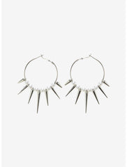 Cone decor beaded drop earrings