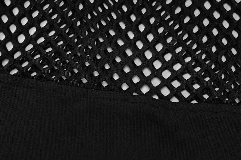 Fishnet u neck solid cami midi dress