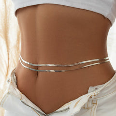 Snake layered waist chain